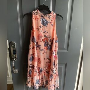 Vince Camuto Ruffle Neck Halter Dress